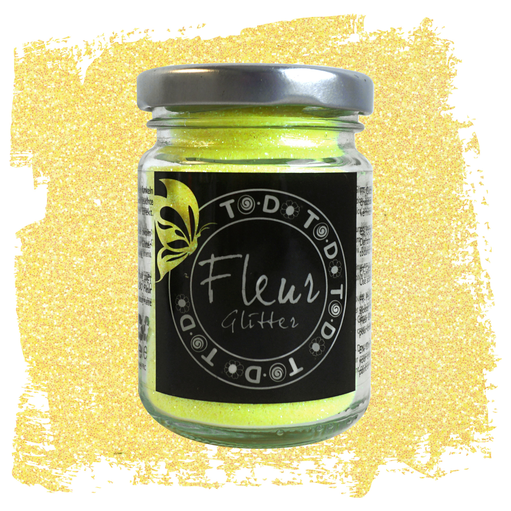 fleur-powder-glitter-giallo-fluo-glitzerpulver-neongelb image 2