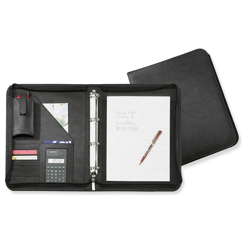 ecobra-eleganz-611086-ringbuchmappe-a4-kunstleder-schwarz image 1