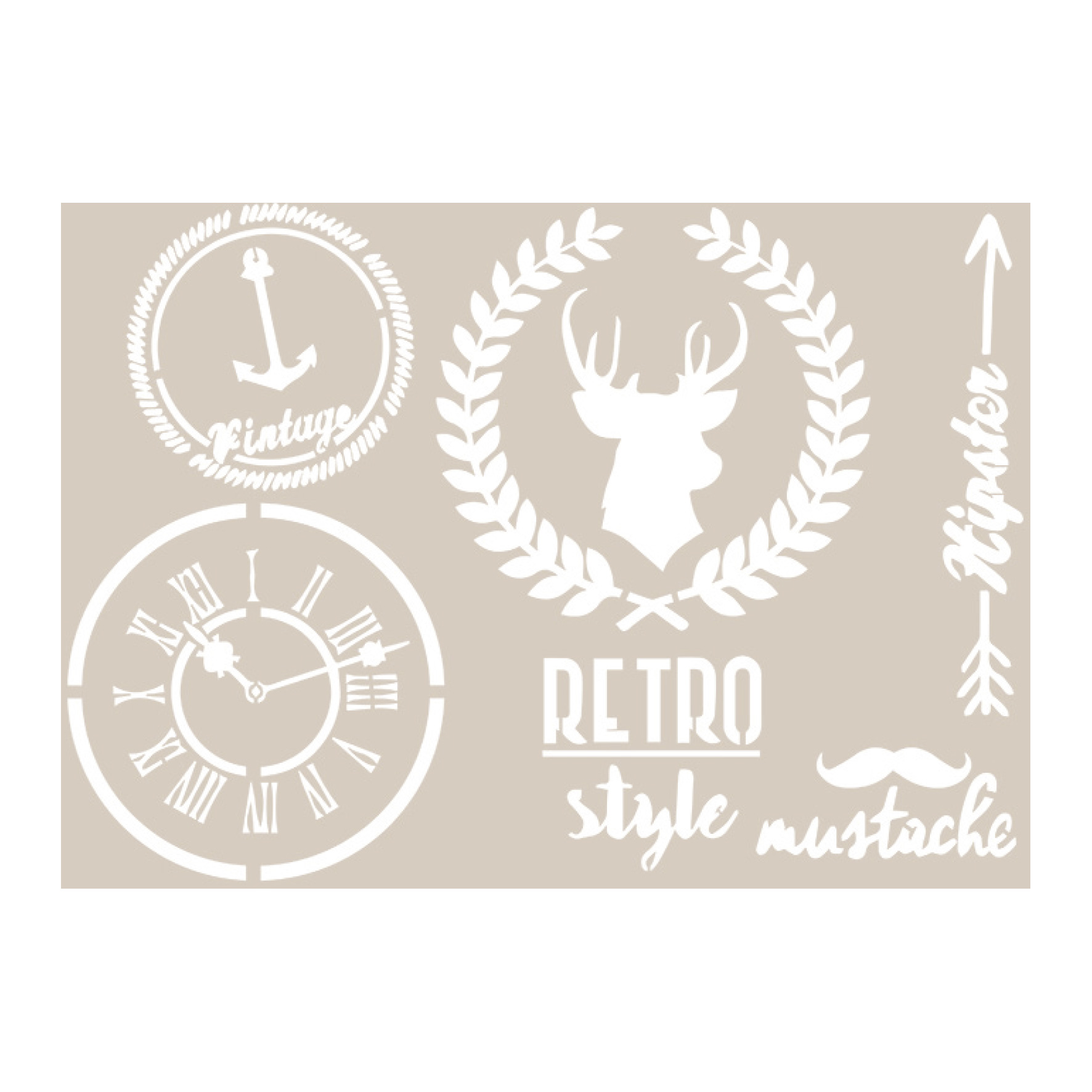 fleur-retro-style-collection-deko-papier-retro-style-a4-vintage image 1